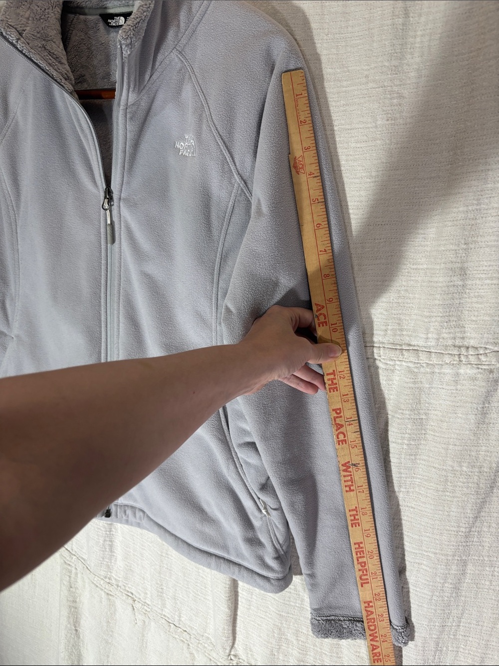 The North Face Women’s Apex Barrier Soft Shell Gray Fleece Full-Zip Jacket L - Picture 6 of 10